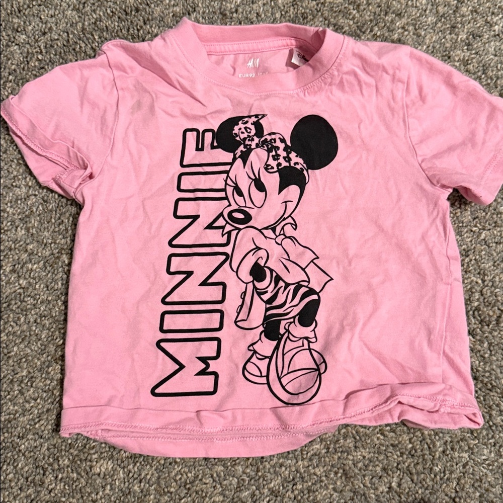 H&M Pink Minnie Graphic Tee